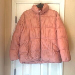 Old navy womens xl puffer jacket pink good used condition